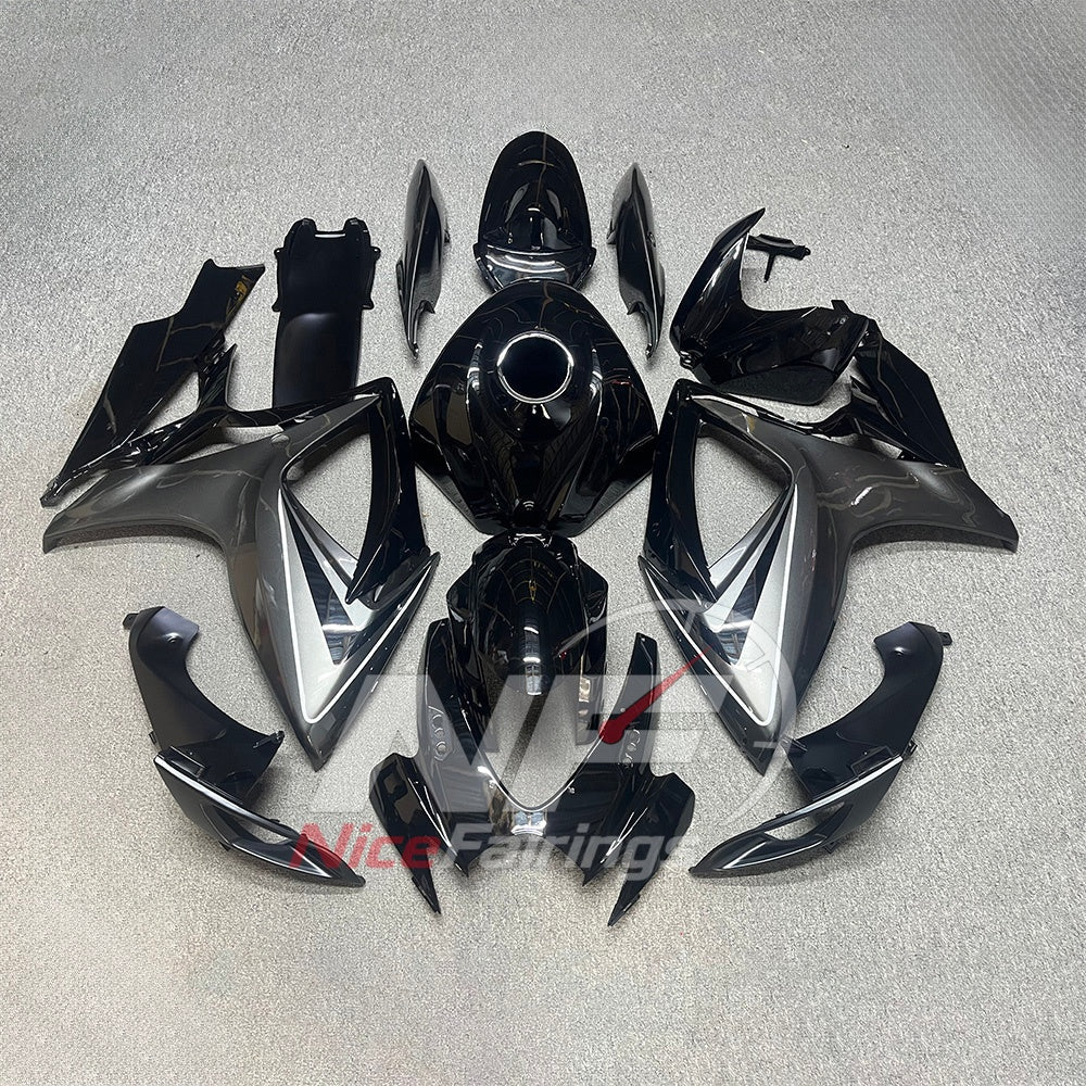 For Suzuki GSX-R600 GSX-R750 K6 2006-2007 Sportbike Fairing Set Gray Black Custom Painted Plastics | NiceFairings - main product image