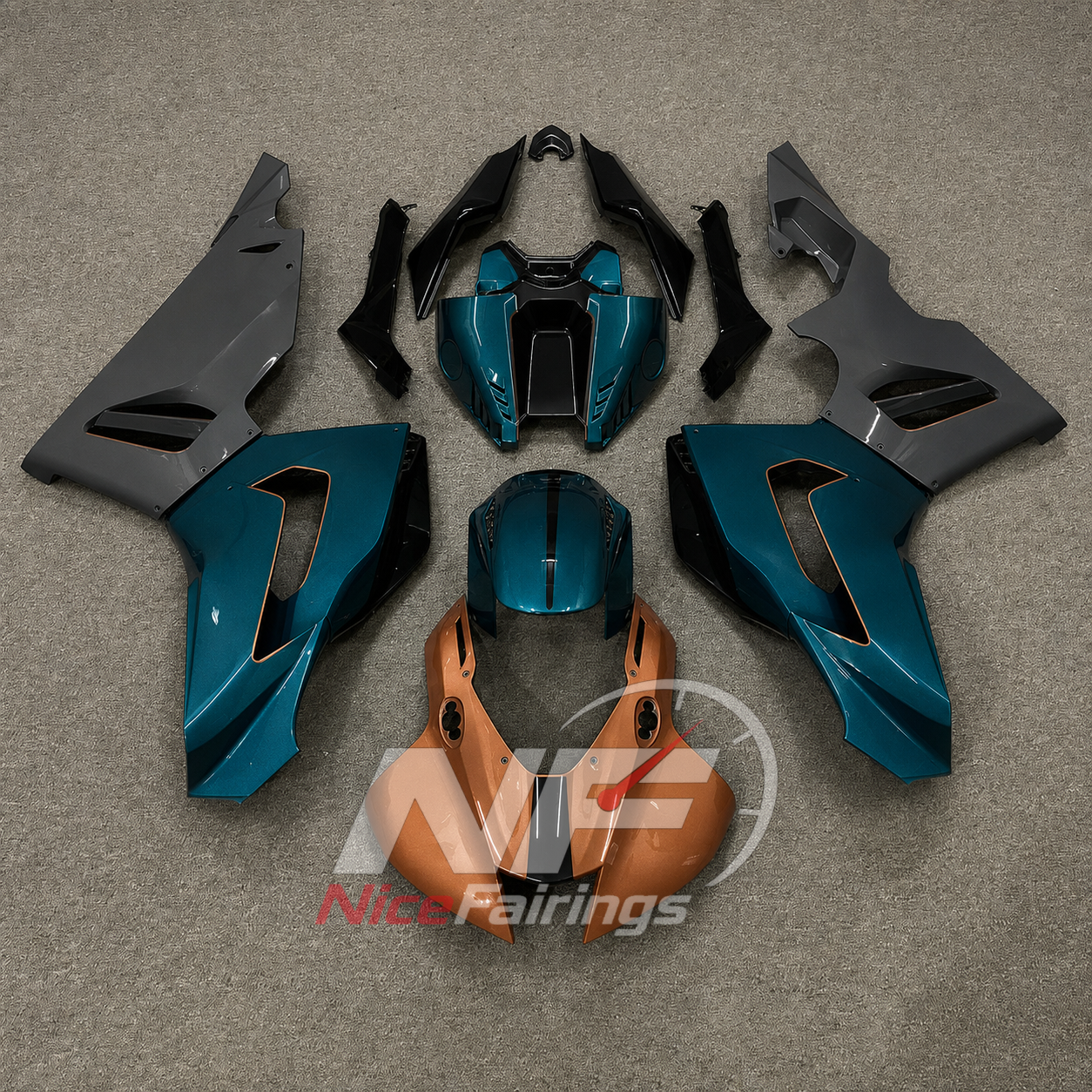 Orange White ABS fairing kit for Honda CBR1000RR-R 2020-2023, design D47-P29 - image 6