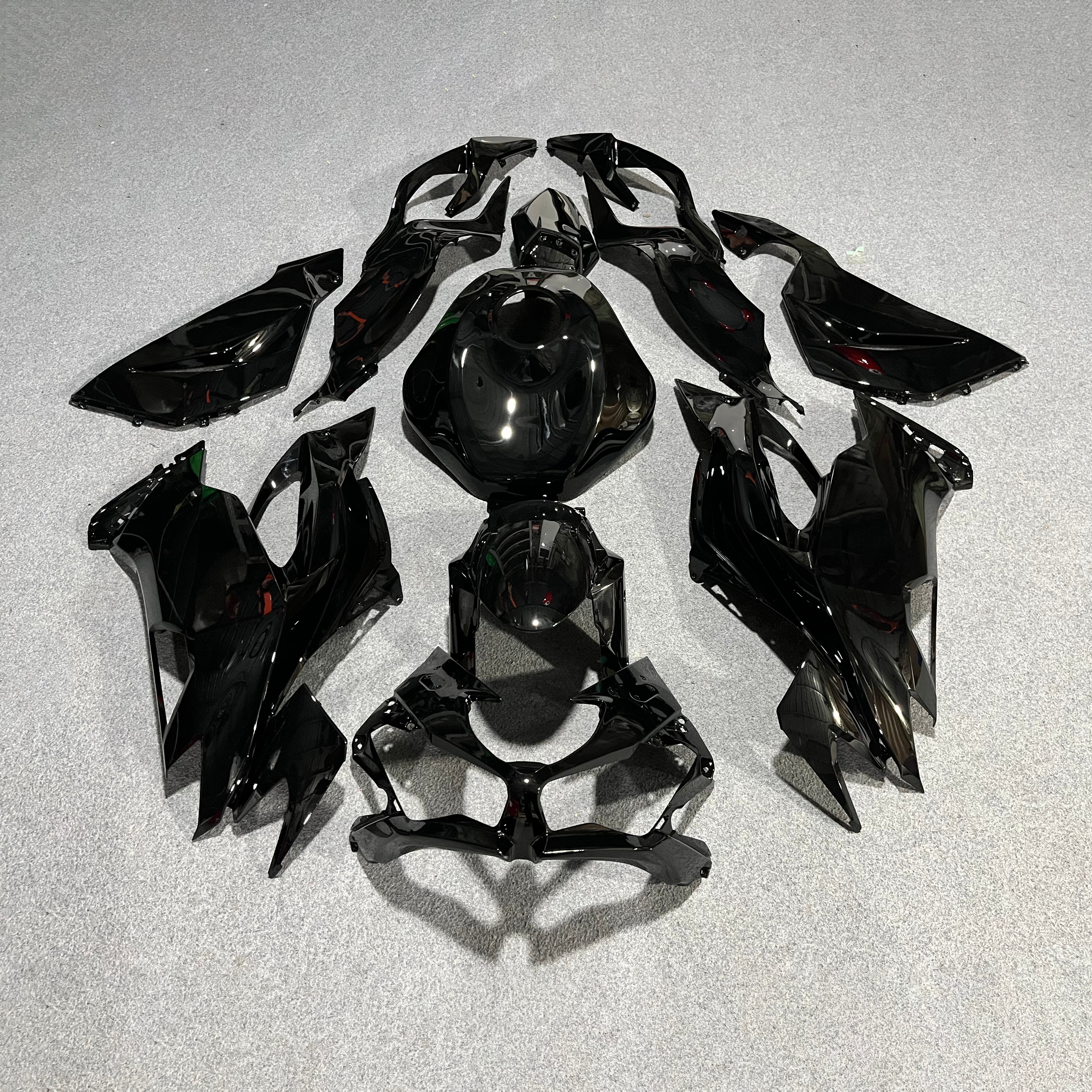 Kawasaki ZX-6R 636 2019-2023 Replacement Fairing Set Pearl White Tank Cover | NiceFairings - paint design NO.6 option image