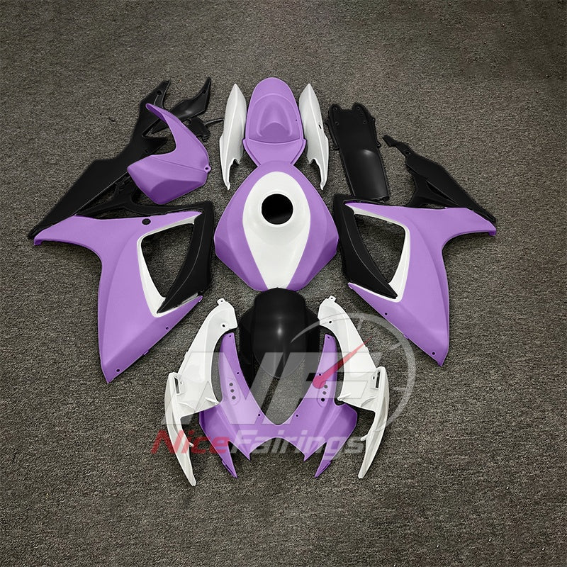 For Suzuki GSX-R600 GSX-R750 K6 2006-2007 Sportbike Fairing Set Green Gray Custom Painted Plastics | NiceFairings - paint design NO.5 option image