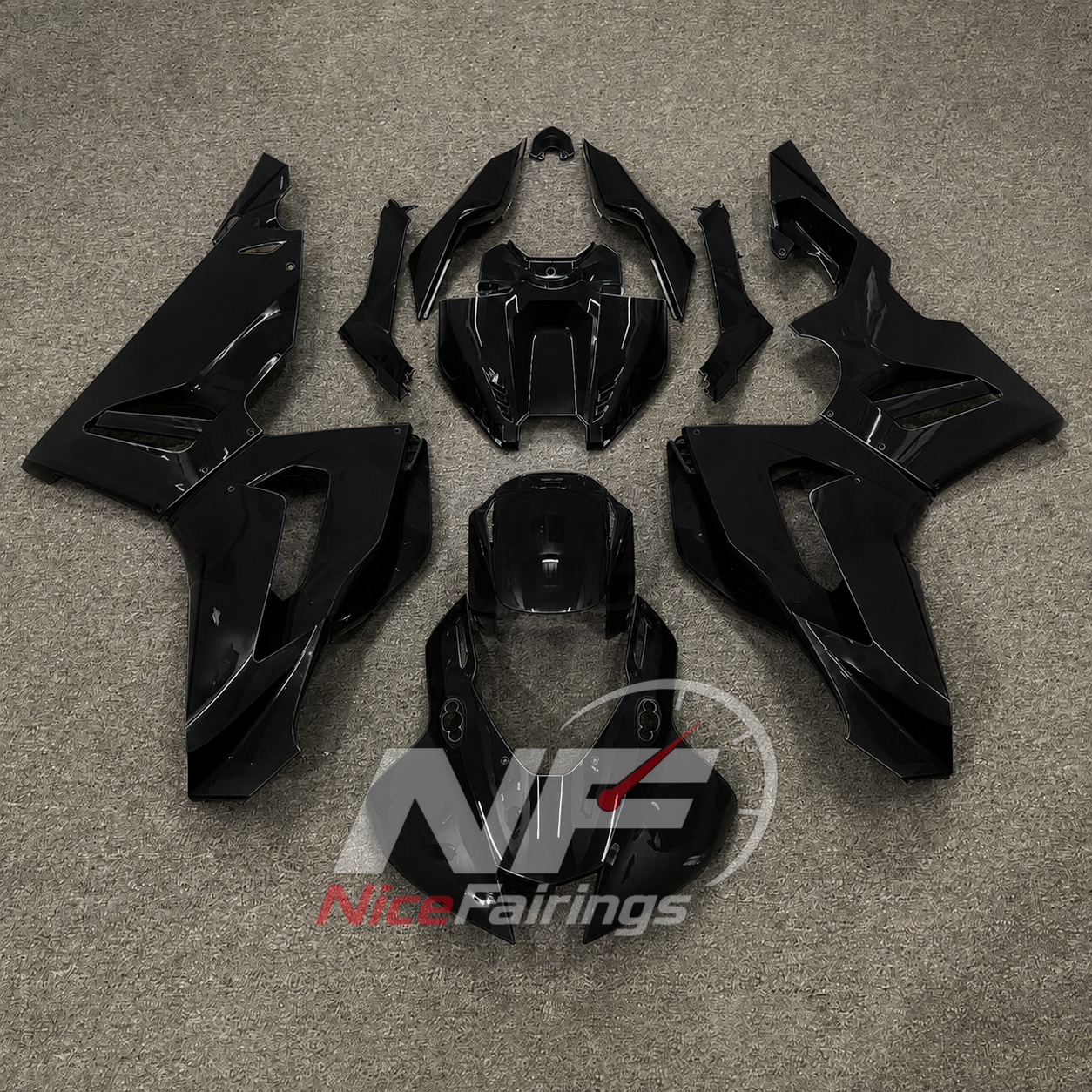 Black Grey Neon Yellow ABS fairing kit for Honda CBR1000RR-R 2020-2023, design D1-P18 - image 7