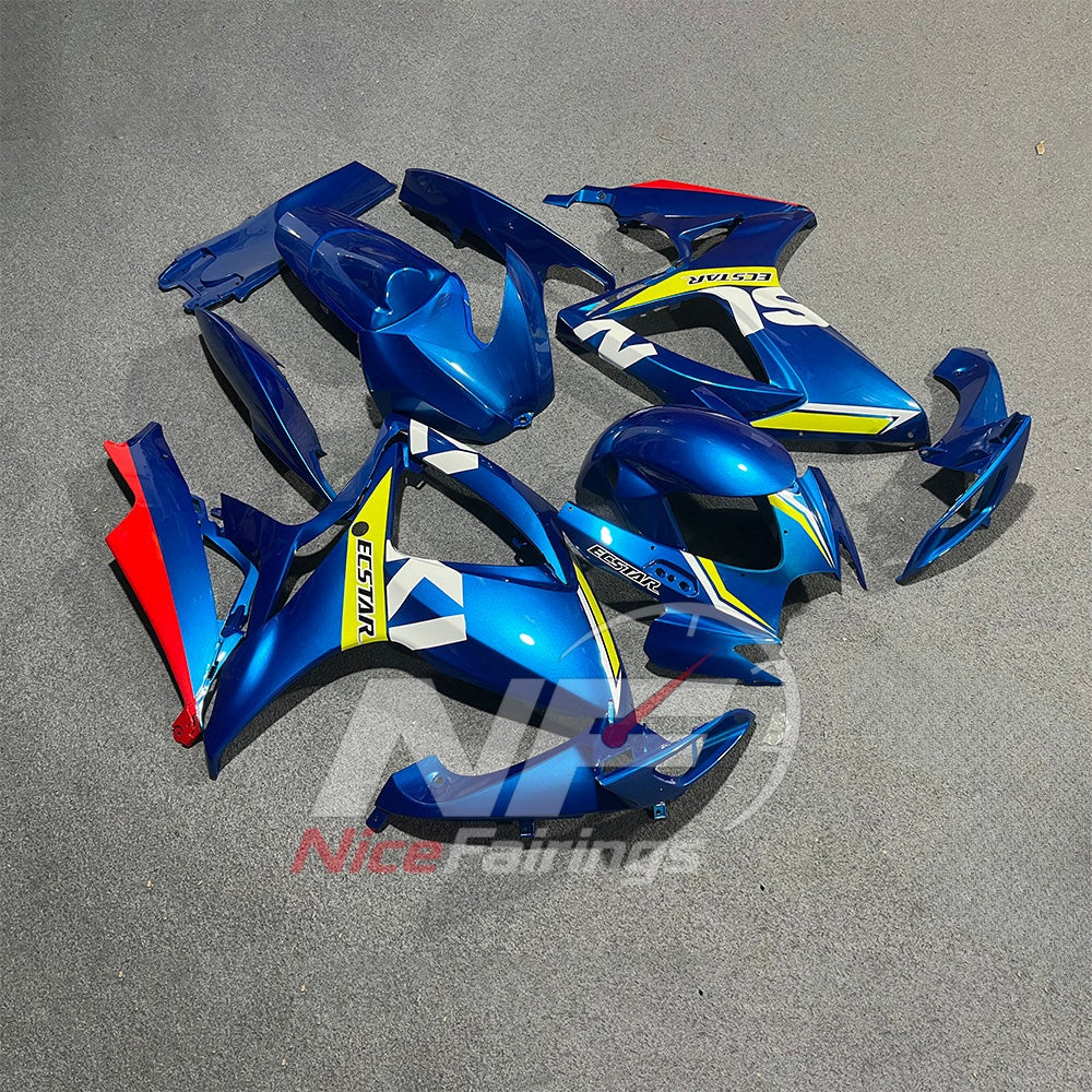 For Suzuki GSXR600 GSXR750 K6 2006-2007 ABS Fairing Kit White Red Painted Bodywork | NiceFairings - paint design NO.5 option image