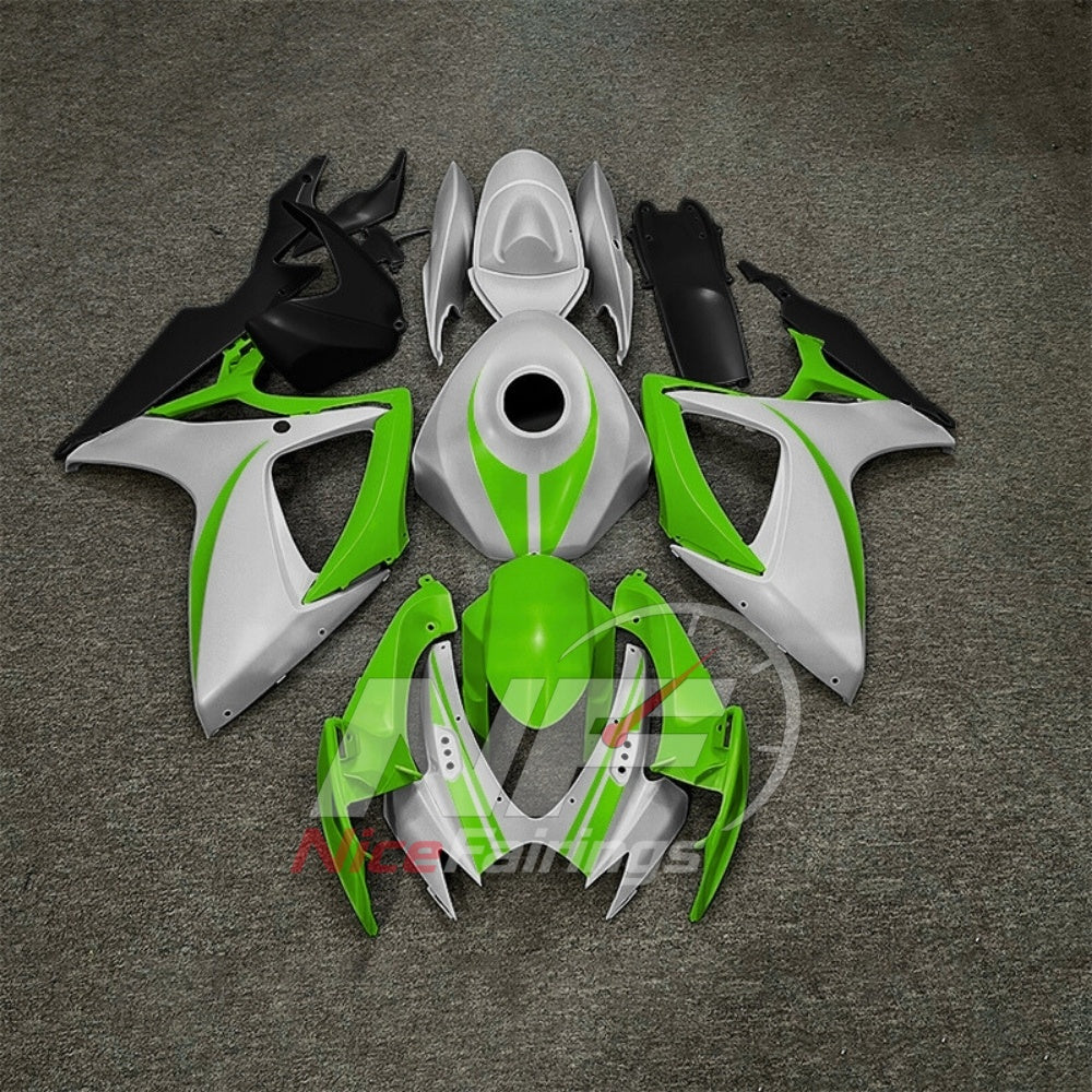 For Suzuki GSX-R600 GSX-R750 K6 2006-2007 Custom Fairings Black Gray ABS Sportbike Plastics | NiceFairings - paint design NO.5 option image