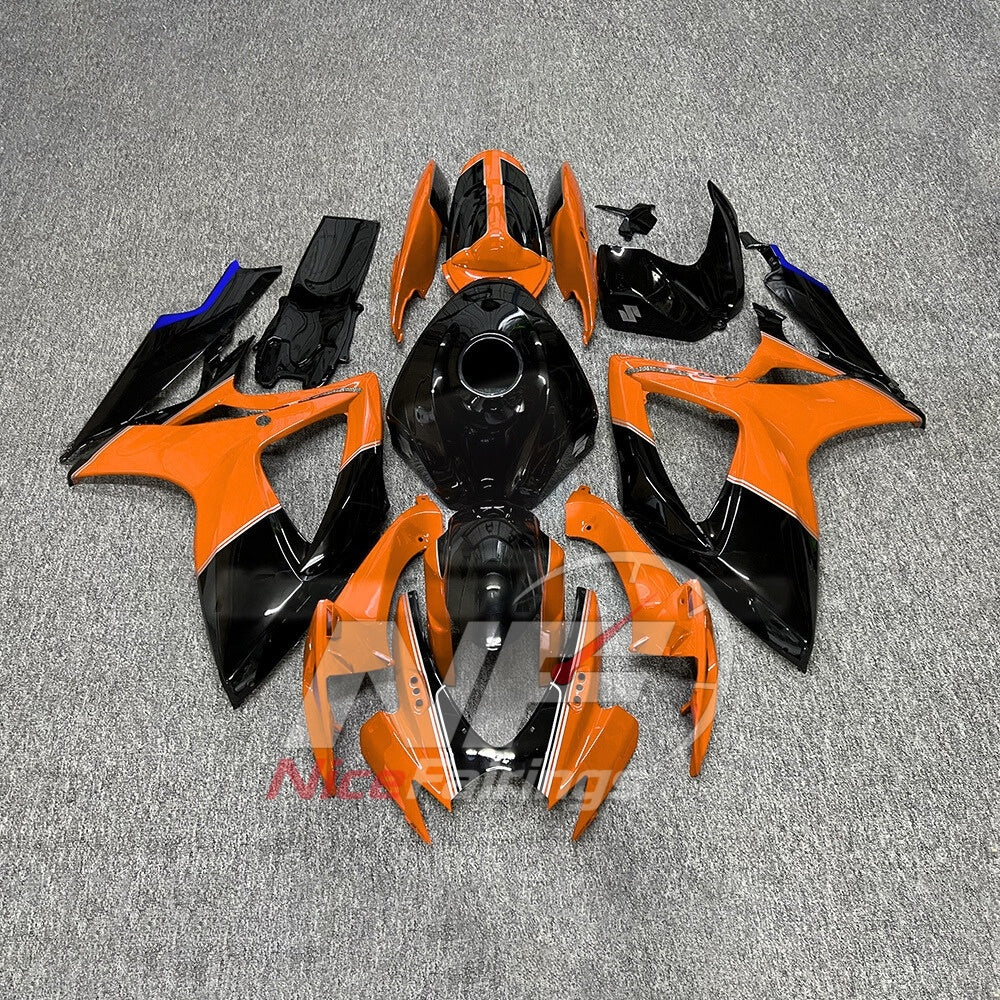 For Suzuki GSX-R600 GSX-R750 K6 2006-2007 Sportbike Fairing Set Blue Black Custom Painted Plastics | NiceFairings - paint design NO.3 option image