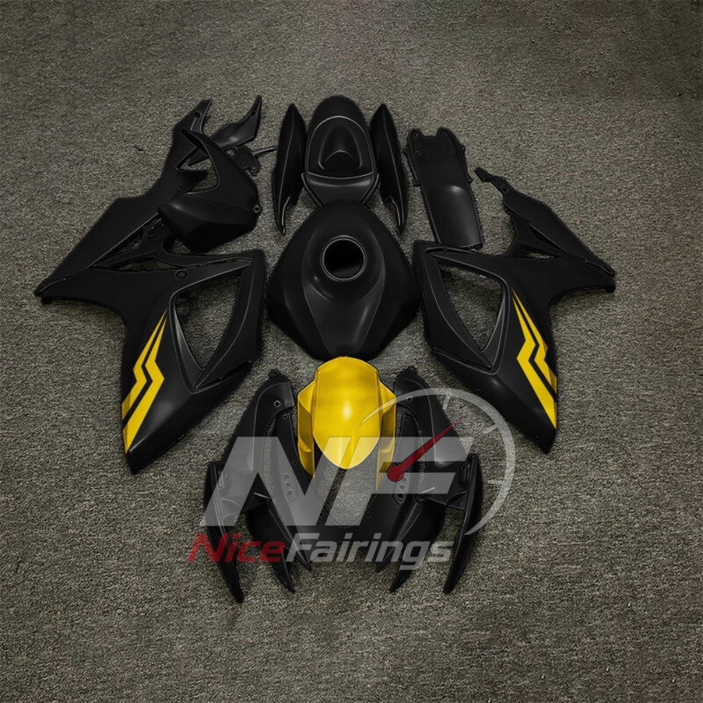 For Suzuki GSXR600 GSXR750 K6 2006-2007 Motorcycle Fairing Kit Black Gray Body Panels | NiceFairings - paint design NO.5 option image