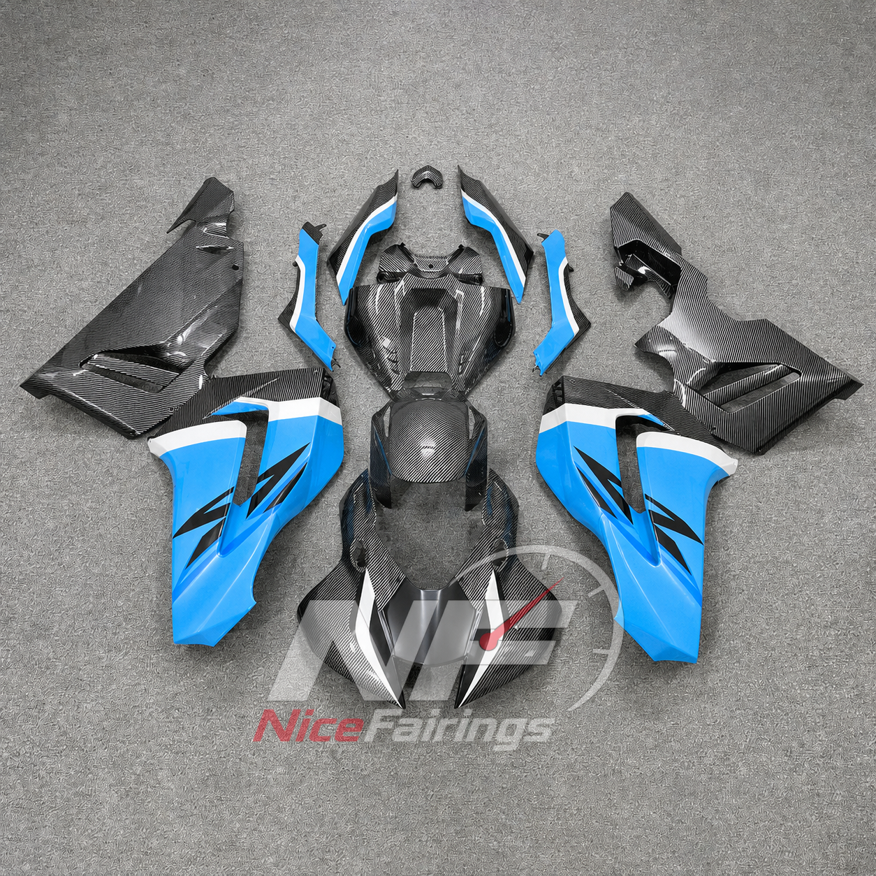 Carbon Black White ABS fairing kit for Honda CBR1000RR-R 2020-2023, design A04-P04 - image 8