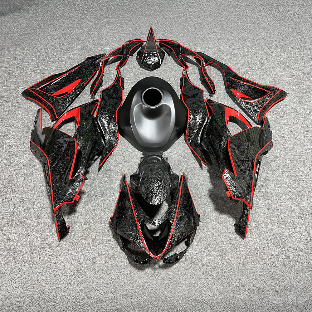 For Kawasaki ZX-6R 636 2024-2025 Replacement Fairing Set Matte Black Signature Edition | NiceFairings - paint design NO.6 option image