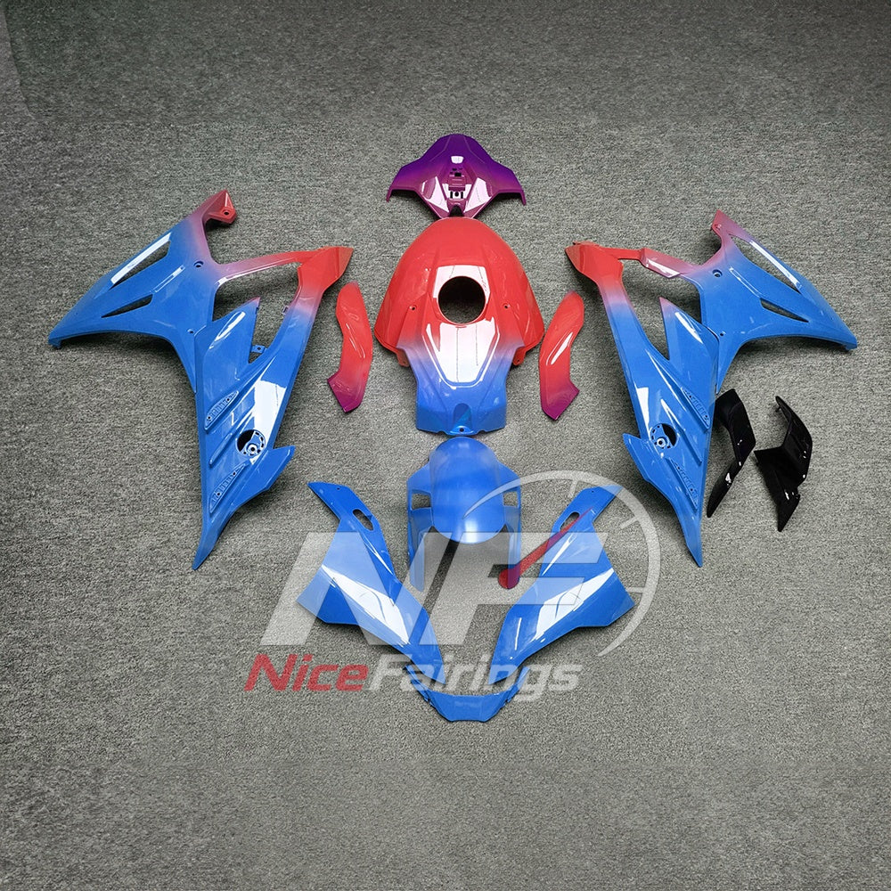 For BMW S1000RR 2023-2024 Red Black Painted ABS Fairings with Complete Replacement Bodywork | NiceFairings - paint design NO.8 option image