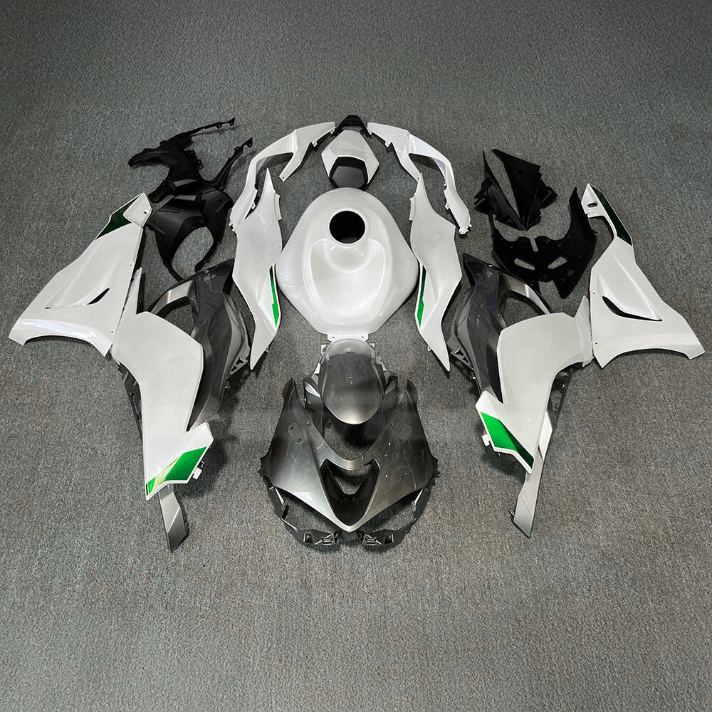 For Kawasaki Ninja ZX-6R 636 2024-2025 Custom Fairings Lime Green Tank Cover | NiceFairings - paint design NO.7 option image