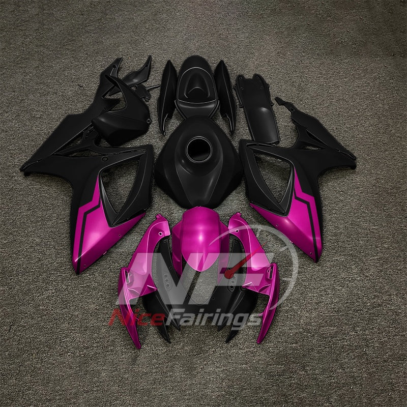 For Suzuki GSXR600 GSXR750 K6 2006-2007 Painted ABS Fairings Black Gray Complete Bodywork | NiceFairings - paint design NO.6 option image