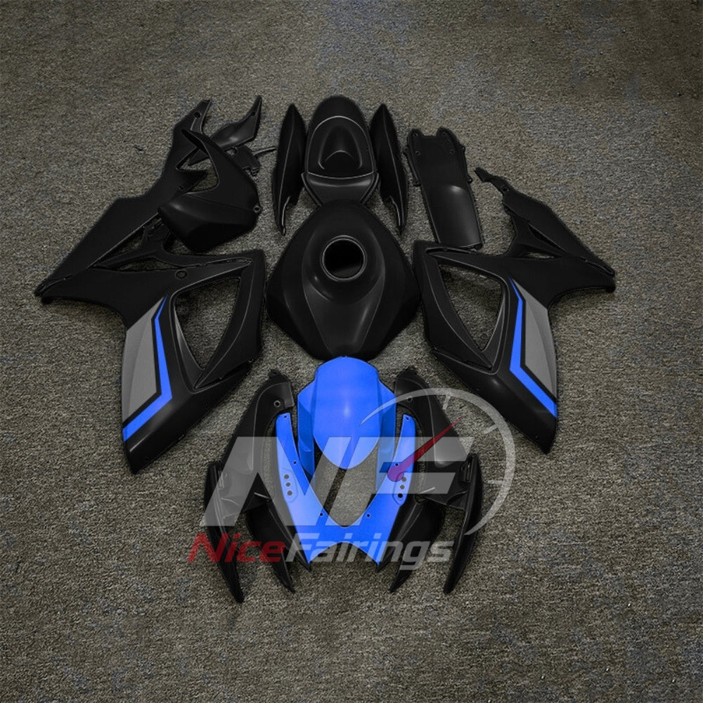 For Suzuki GSXR600 GSXR750 K6 2006-2007 Motorcycle Fairing Kit Black Gray Body Panels | NiceFairings - paint design NO.6 option image