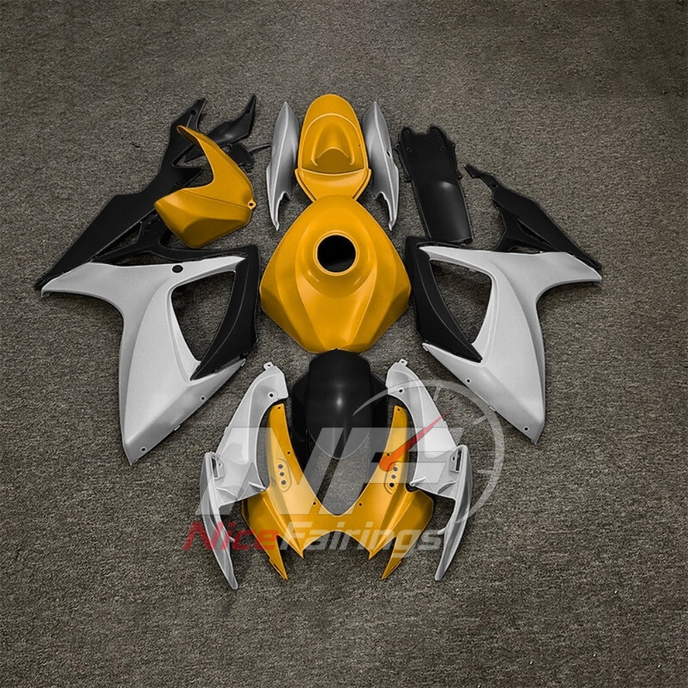 For Suzuki GSXR600 GSXR750 K6 2006-2007 Painted ABS Fairings Black Gray Complete Bodywork | NiceFairings - paint design NO.6 option image