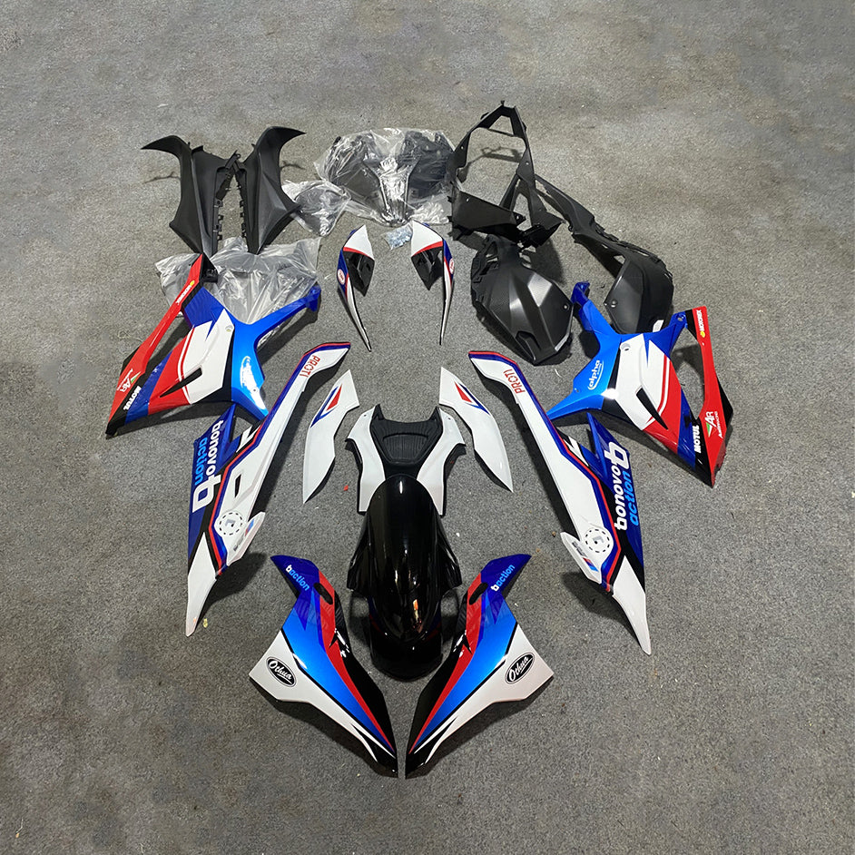 For BMW S1000RR 2019-2022 Orange Black Custom Fairings, ABS Replacement Plastics Full Body Kit | NiceFairings - paint design NO.7 option image