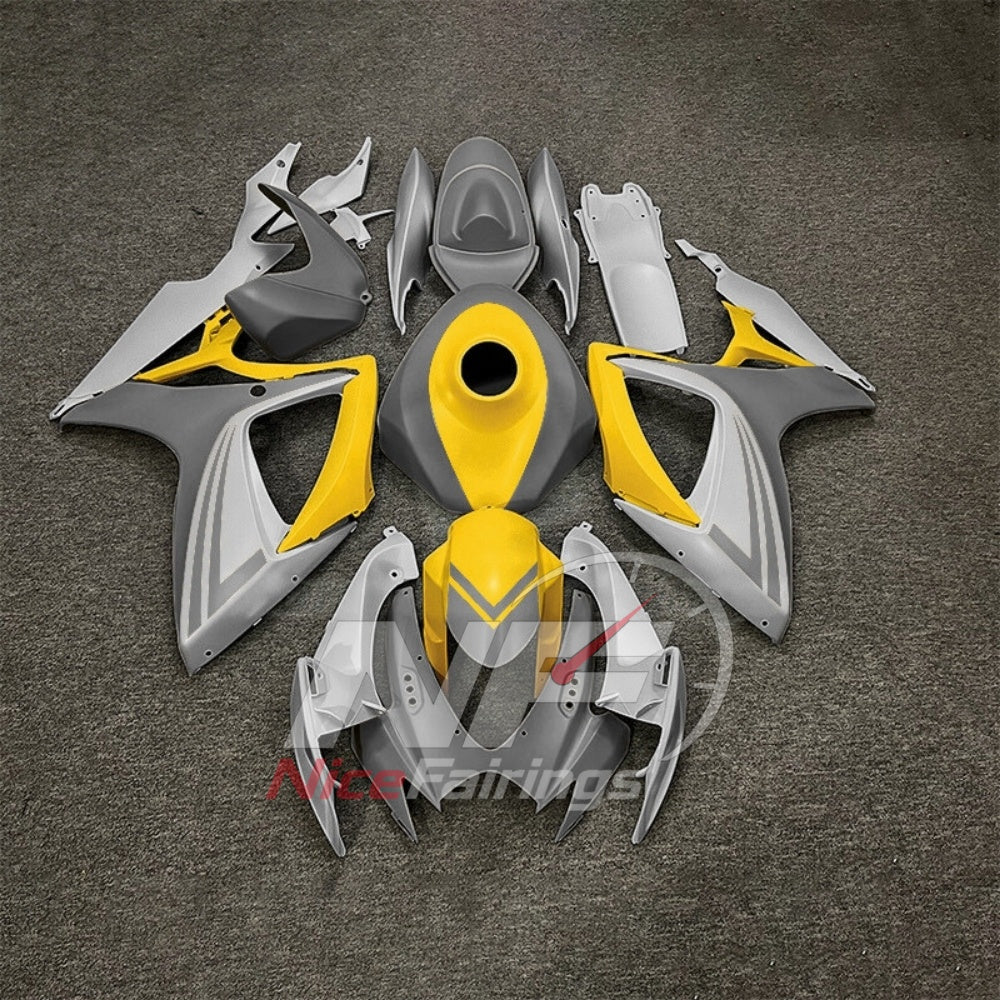 For Suzuki GSX-R600 GSX-R750 K6 2006-2007 Sportbike Fairing Set Black Gray Custom Painted Plastics | NiceFairings - paint design NO.6 option image