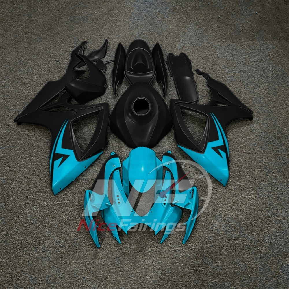 For Suzuki GSXR600 GSXR750 K6 2006-2007 Painted ABS Fairings Black Gray Complete Bodywork | NiceFairings - main product image