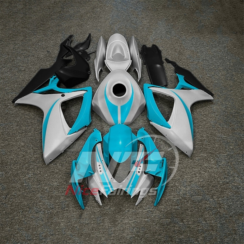 For Suzuki GSX-R600 GSX-R750 K6 2006-2007 Custom Fairings Black Gray ABS Sportbike Plastics | NiceFairings - paint design NO.6 option image