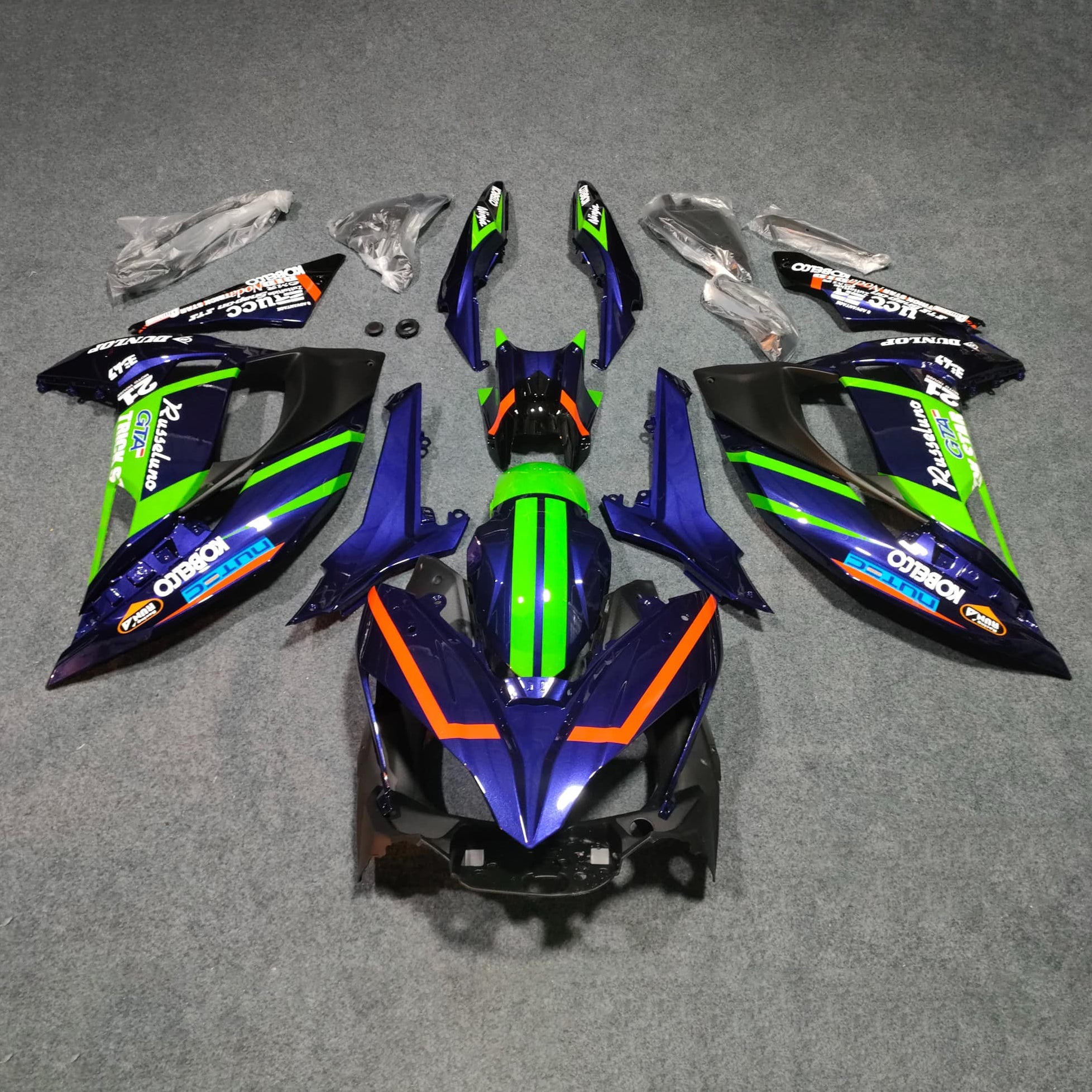 KAWASAKI Ninja 650 ER-6F Full Motorcycle Plastics red black tank-cover | NiceFairings - paint design NO.6 option image