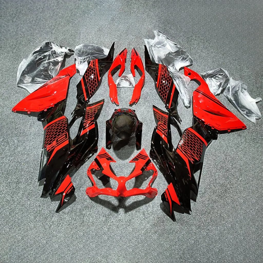 Kawasaki Ninja ZX-6R 636 2019-2023 Custom Fairings White Blue | NiceFairings - paint design NO.6 option image