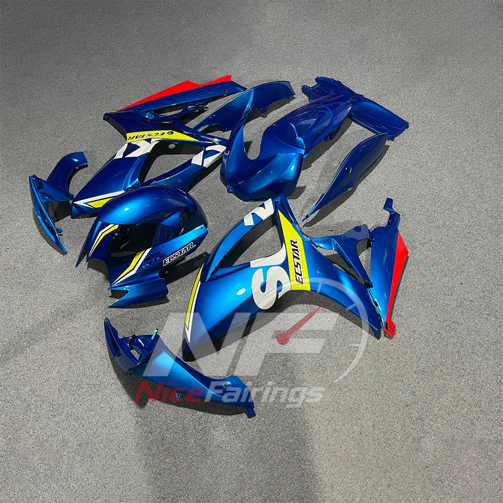 For Suzuki GSXR600 GSXR750 K6 2006-2007 ABS Fairing Kit White Red Painted Bodywork | NiceFairings - paint design NO.6 option image
