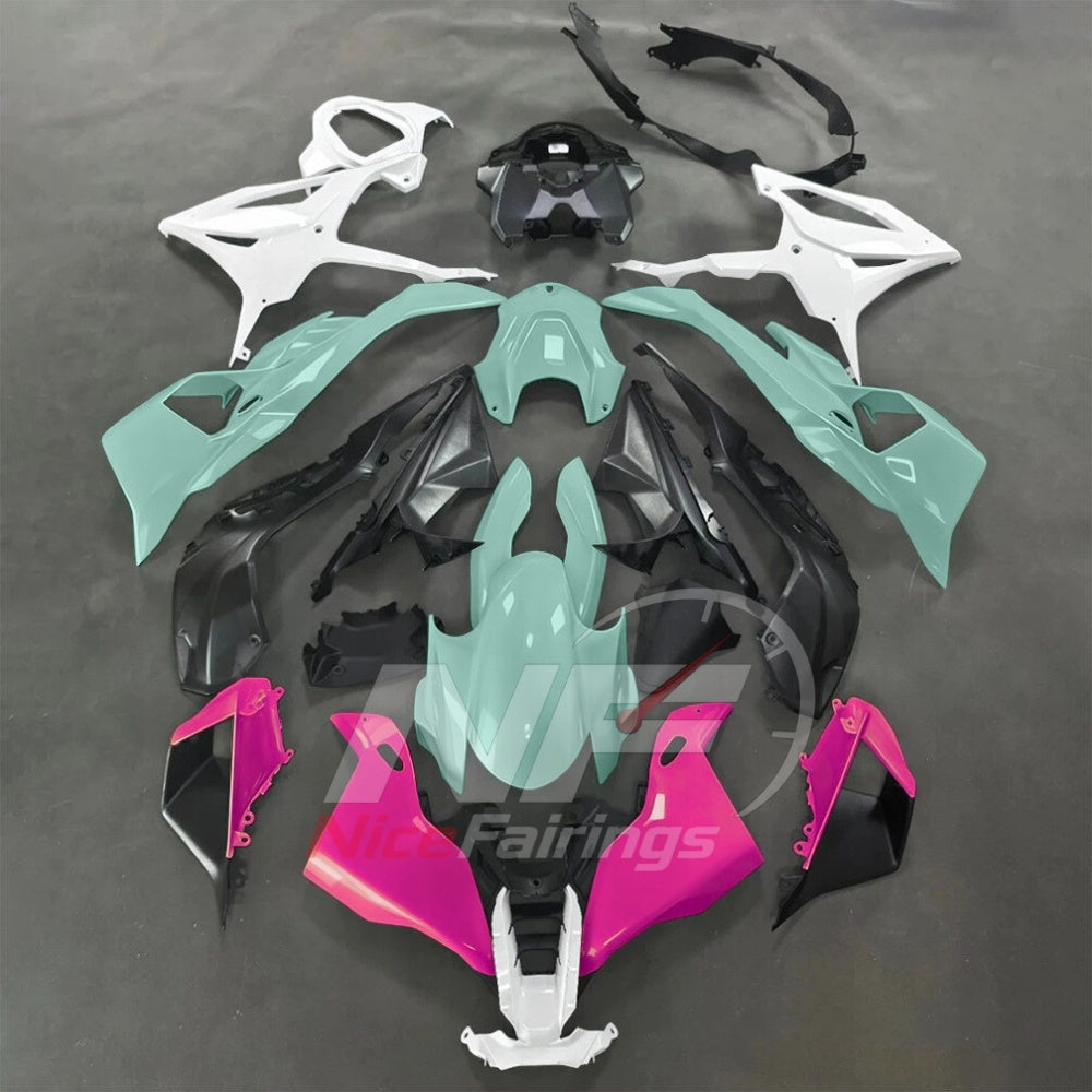 For BMW S1000RR 2025-2026 Blue Black Sportbike Fairing Set with Custom Painted Plastics | NiceFairings - paint design NO.8 option image