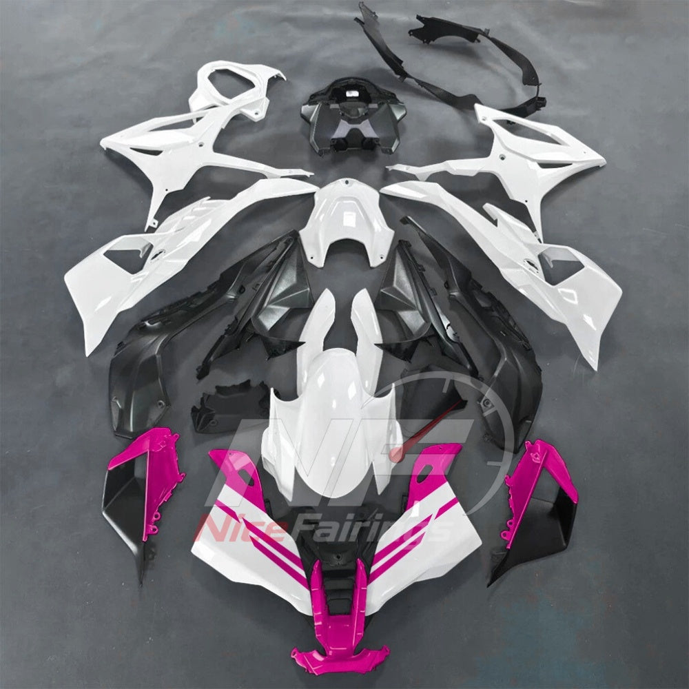 For BMW S1000RR 2025-2026 Green Black ABS Body Kit with Street and Track Fairing Panels | NiceFairings - paint design NO.6 option image