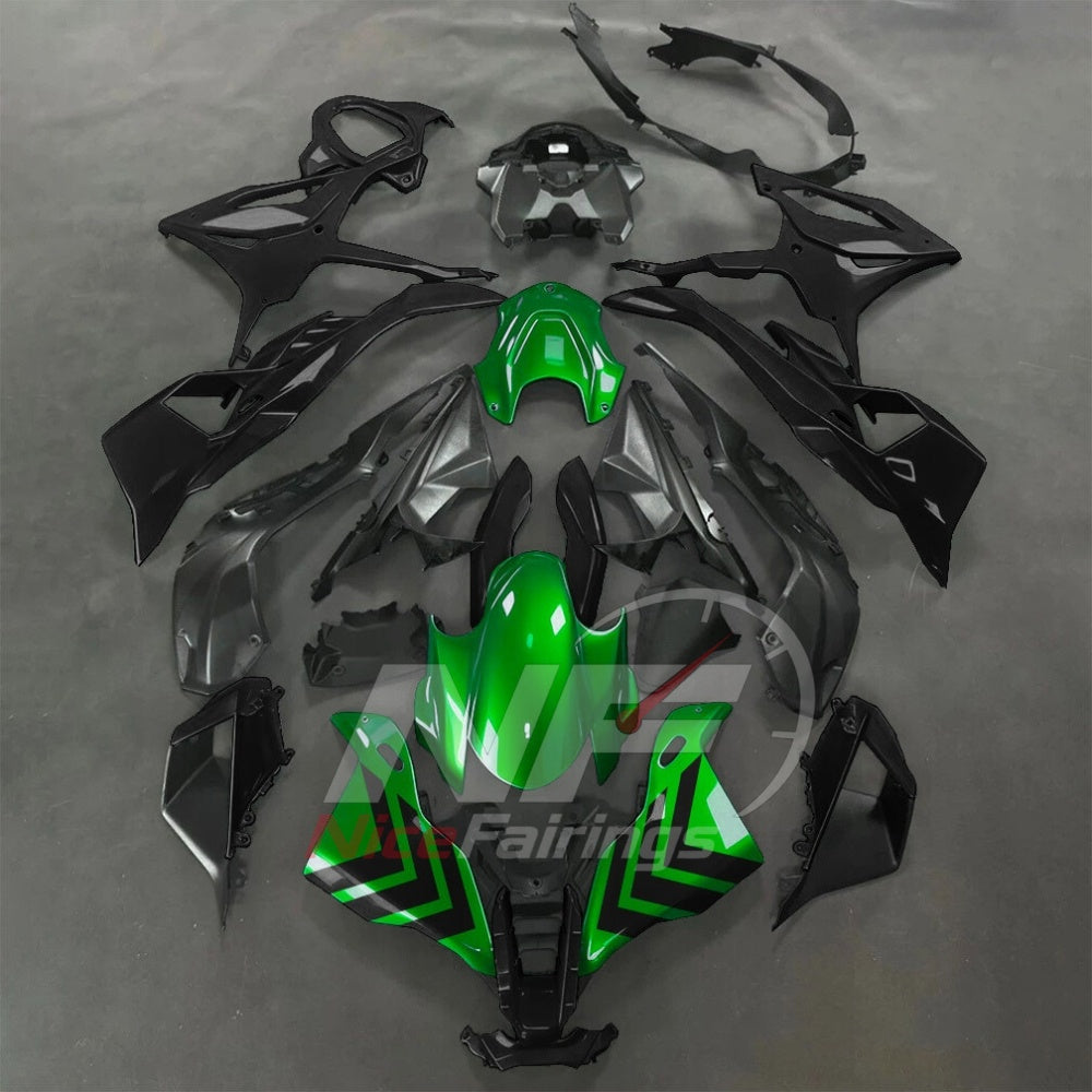 For BMW S1000RR 2025-2026 Green Black ABS Body Kit with Street and Track Fairing Panels | NiceFairings - main product image