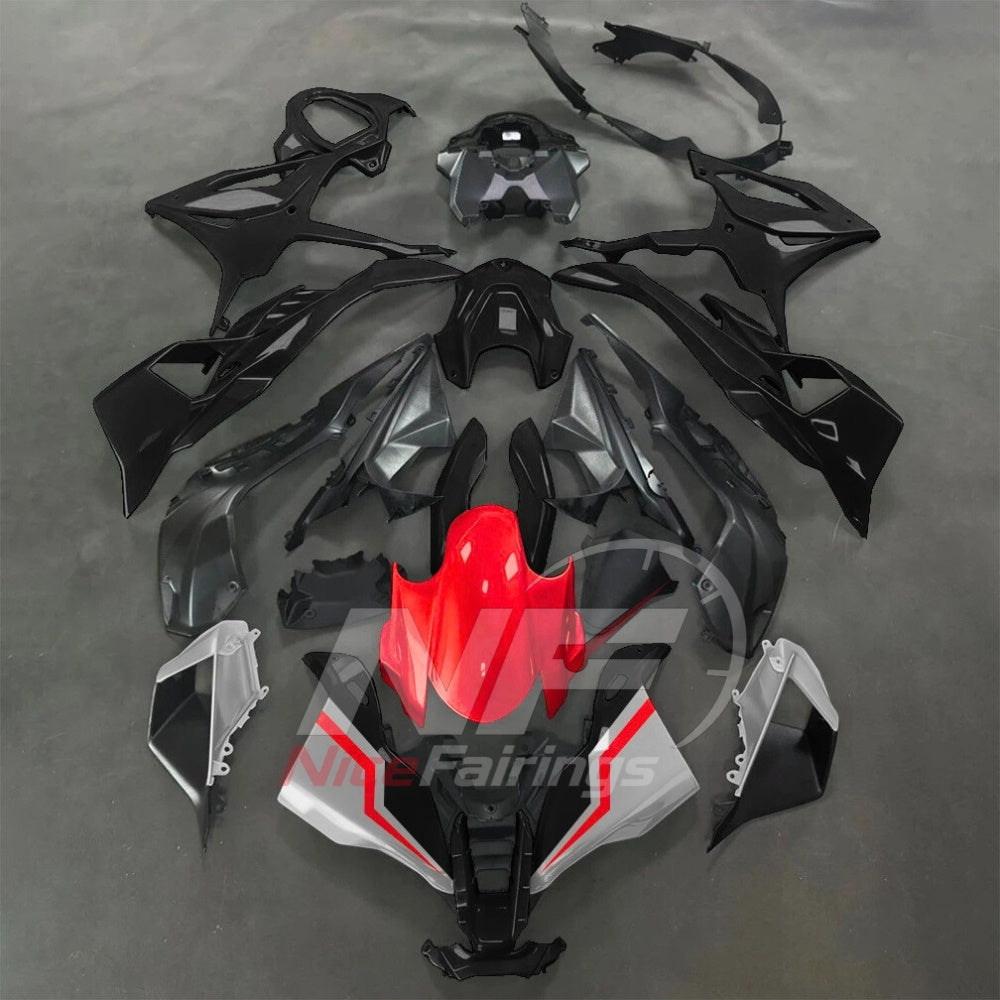For BMW S1000RR 2025-2026 Orange Black Motorcycle Fairing Kit with Aftermarket Body Panels | NiceFairings - paint design NO.5 option image