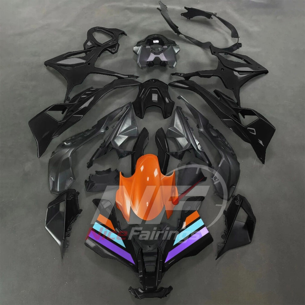 For BMW S1000RR 2025-2026 Blue Black ABS Fairing Kit with Painted Bodywork and Replacement Panels | NiceFairings - paint design NO.6 option image