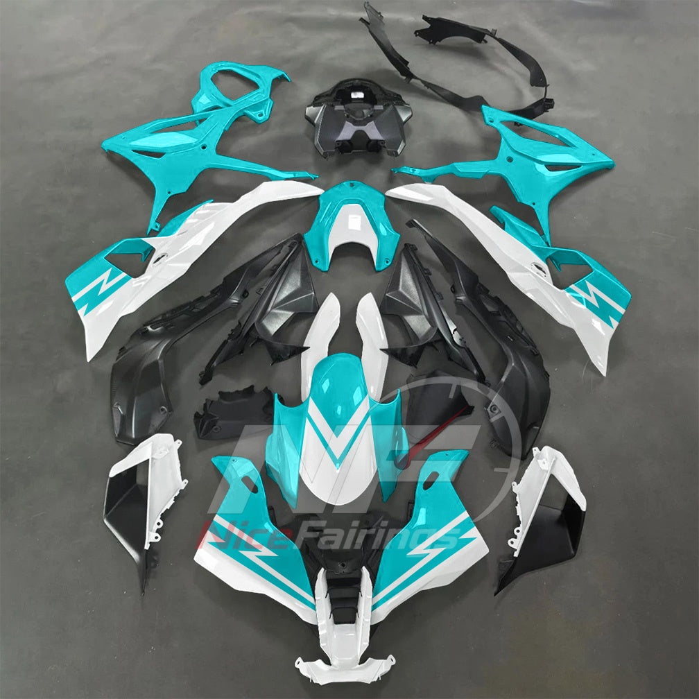 For BMW S1000RR 2025-2026 Orange Black Motorcycle Fairing Kit with Aftermarket Body Panels | NiceFairings - paint design NO.7 option image
