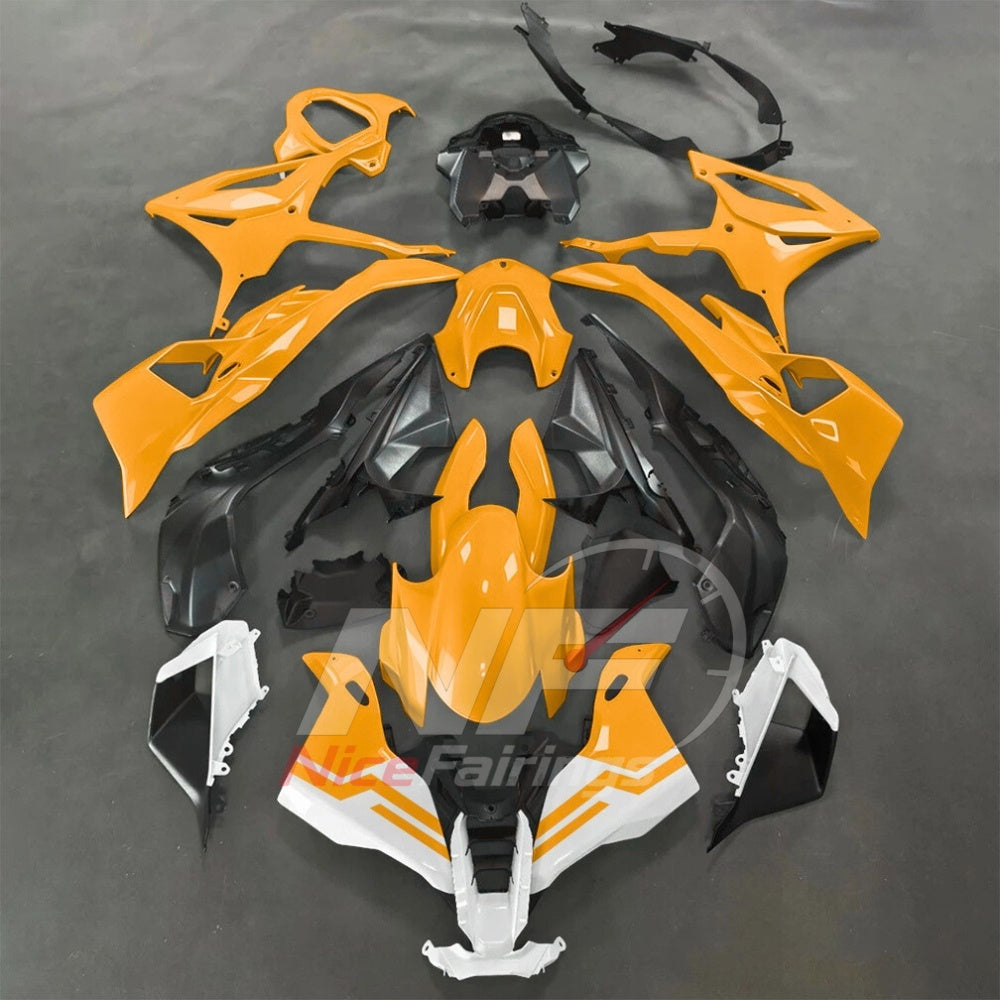 For BMW S1000RR 2025-2026 Yellow Black ABS Fairing Kit with Painted Bodywork and Replacement Panels | NiceFairings - paint design NO.4 option image