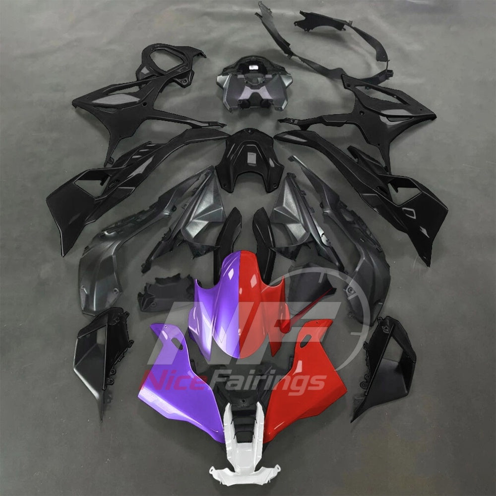 For BMW S1000RR 2025-2026 Green Black Sportbike Fairing Set with Custom Painted Plastics | NiceFairings - paint design NO.4 option image