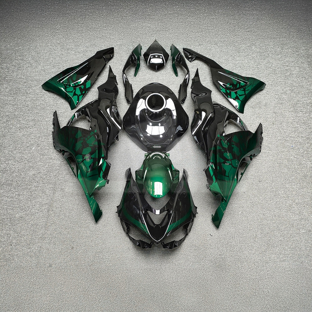 For Kawasaki ZX6R 636 Custom Painted ABS Body Kit Blue Silver Special Edition | NiceFairings - paint design NO.7 option image