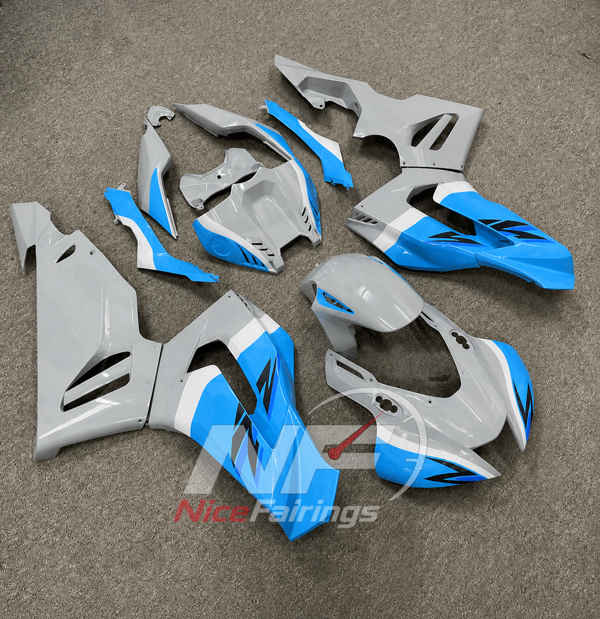 Matte Black Silver ABS fairing kit for Honda CBR1000RR-R 2020-2023, design A9R2-P02 - image 10