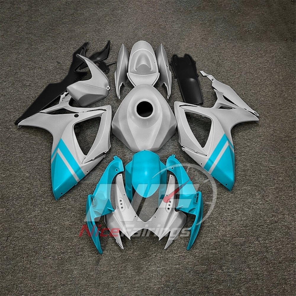 For Suzuki GSX-R600 GSX-R750 K6 2006-2007 Custom Fairings Gray ABS Sportbike Plastics | NiceFairings - paint design NO.2 option image
