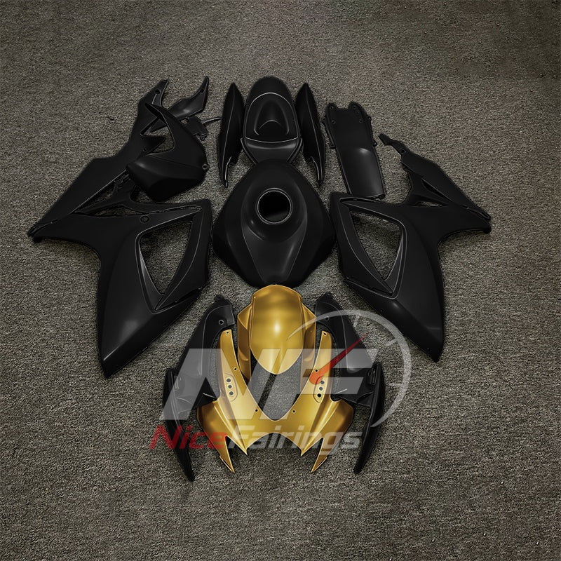 For Suzuki GSXR600 GSXR750 K6 2006-2007 Painted ABS Fairings Black Gray Complete Bodywork | NiceFairings - paint design NO.7 option image