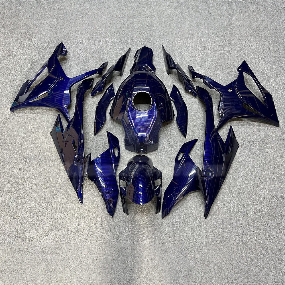 For BMW S1000RR 2019-2022 Blue White Signature Edition ABS Fairing Kit, Custom Painted Motorcycle Bodywork | NiceFairings - paint design NO.7 option image