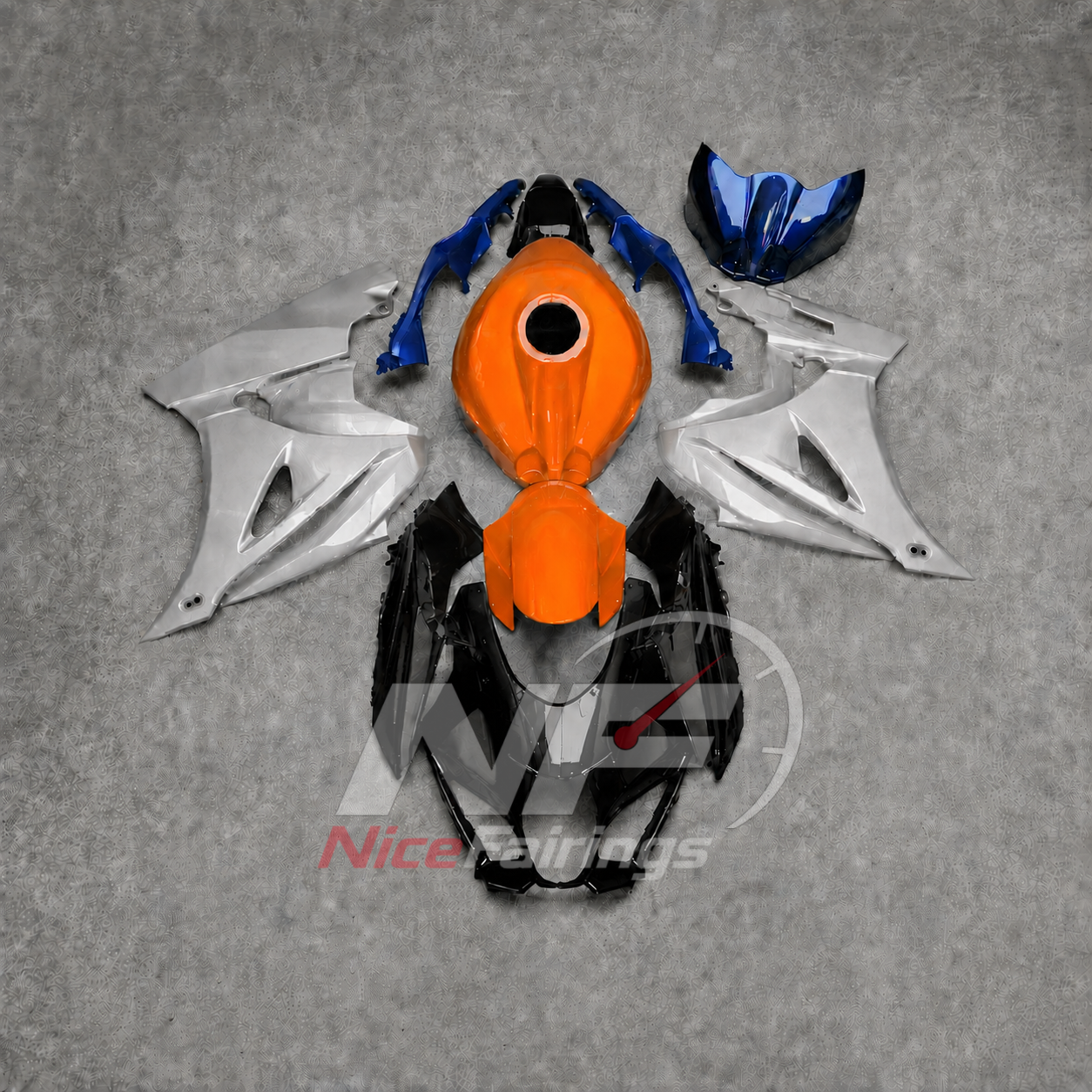 For Suzuki GSX-R1000 K17 2017-2026 K17 Sportbike Fairing Set Orange Black Custom Painted Plastics | NiceFairings - paint design NO.3 option image