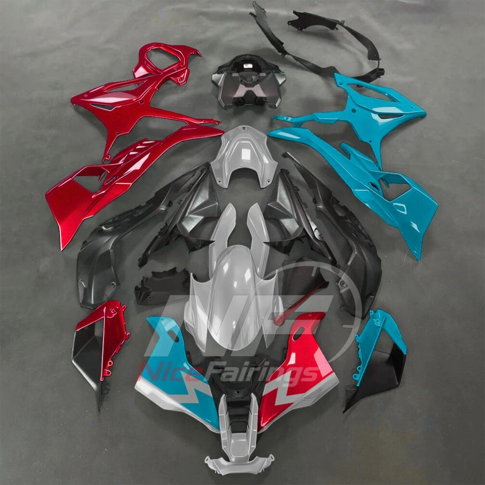 For BMW S1000RR 2025-2026 Green Black ABS Body Kit with Street and Track Fairing Panels | NiceFairings - paint design NO.8 option image