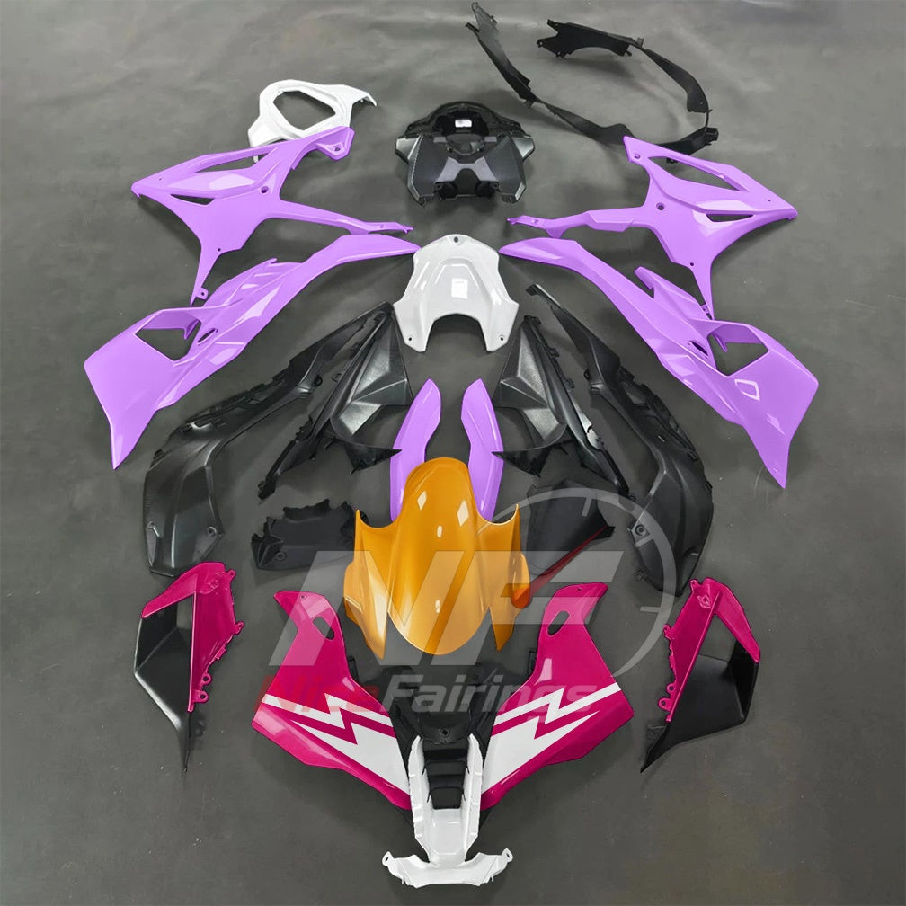 For BMW S1000RR 2025-2026 Yellow Black Custom Fairings with ABS Sportbike Plastics and Full Body Kit | NiceFairings - paint design NO.5 option image
