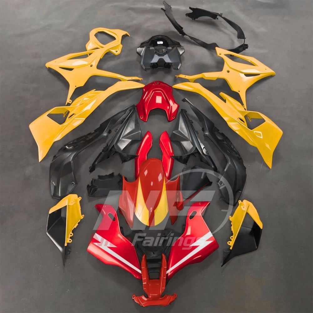 For BMW S1000RR 2025-2026 Red Black Sportbike Fairing Set with Custom Painted Plastics | NiceFairings - paint design NO.2 option image