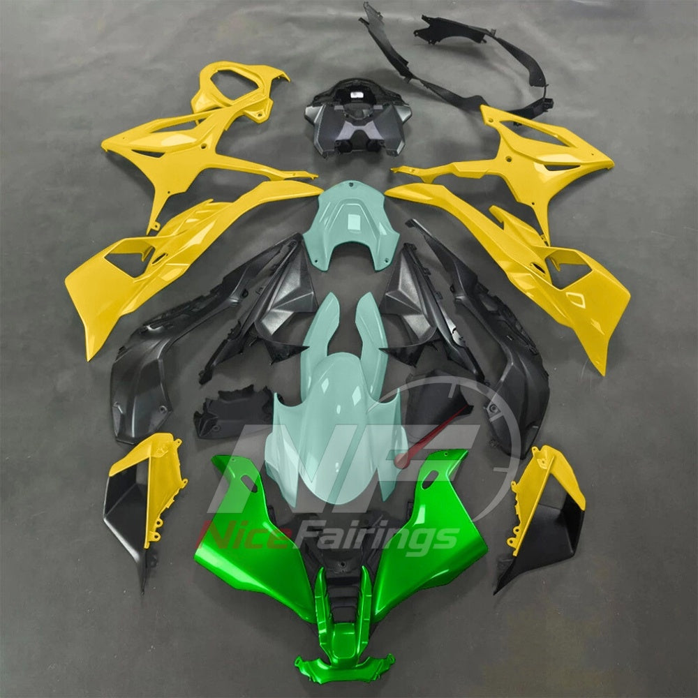 For BMW S1000RR 2025-2026 Yellow Black ABS Body Kit with Street and Track Fairing Panels | NiceFairings - paint design NO.4 option image