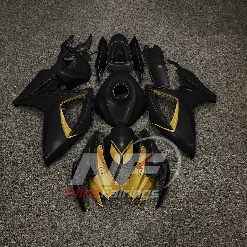 For Suzuki GSXR600 GSXR750 K6 2006-2007 Motorcycle Fairing Kit Black Gray Body Panels | NiceFairings - paint design NO.2 option image