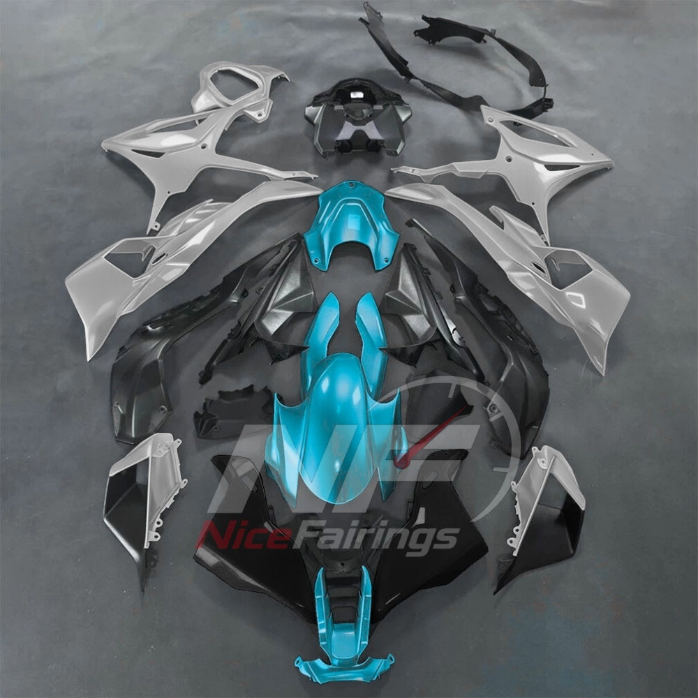 For BMW S1000RR 2025-2026 Blue Black Custom Fairings with ABS Sportbike Plastics and Full Body Kit | NiceFairings - paint design NO.8 option image