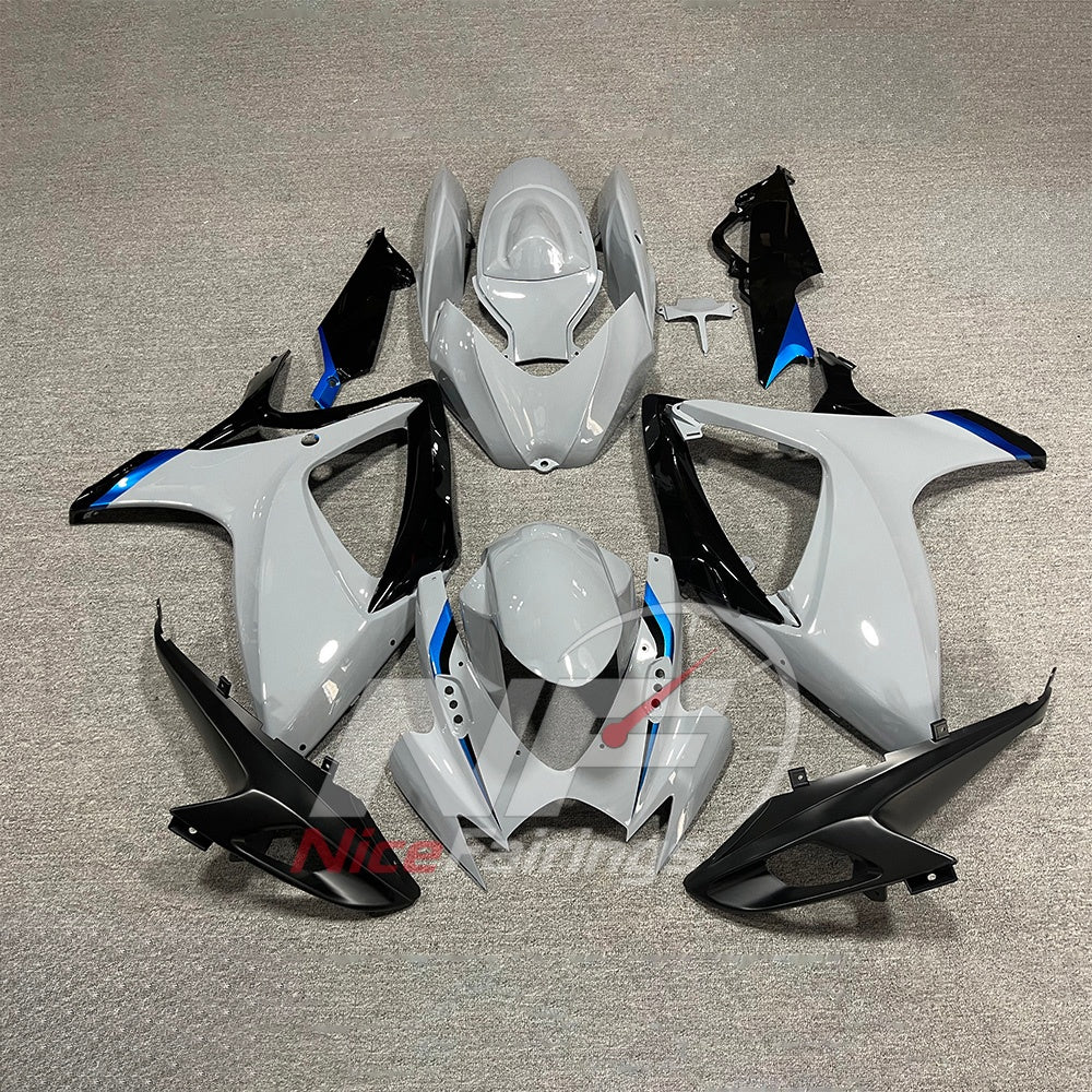 For Suzuki GSX-R600 GSX-R750 K6 2006-2007 Sportbike Fairing Set Red Black Custom Painted Plastics | NiceFairings - paint design NO.8 option image