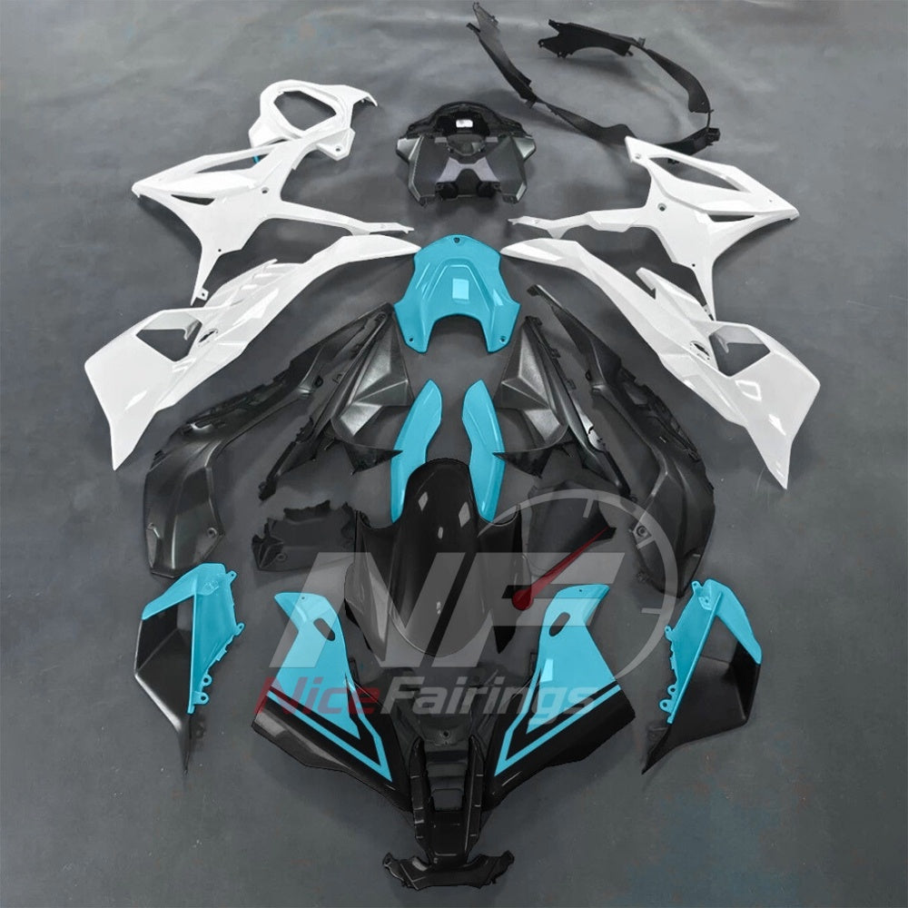 For BMW S1000RR 2025-2026 Green Black Motorcycle Fairing Kit with Aftermarket Body Panels | NiceFairings - paint design NO.7 option image
