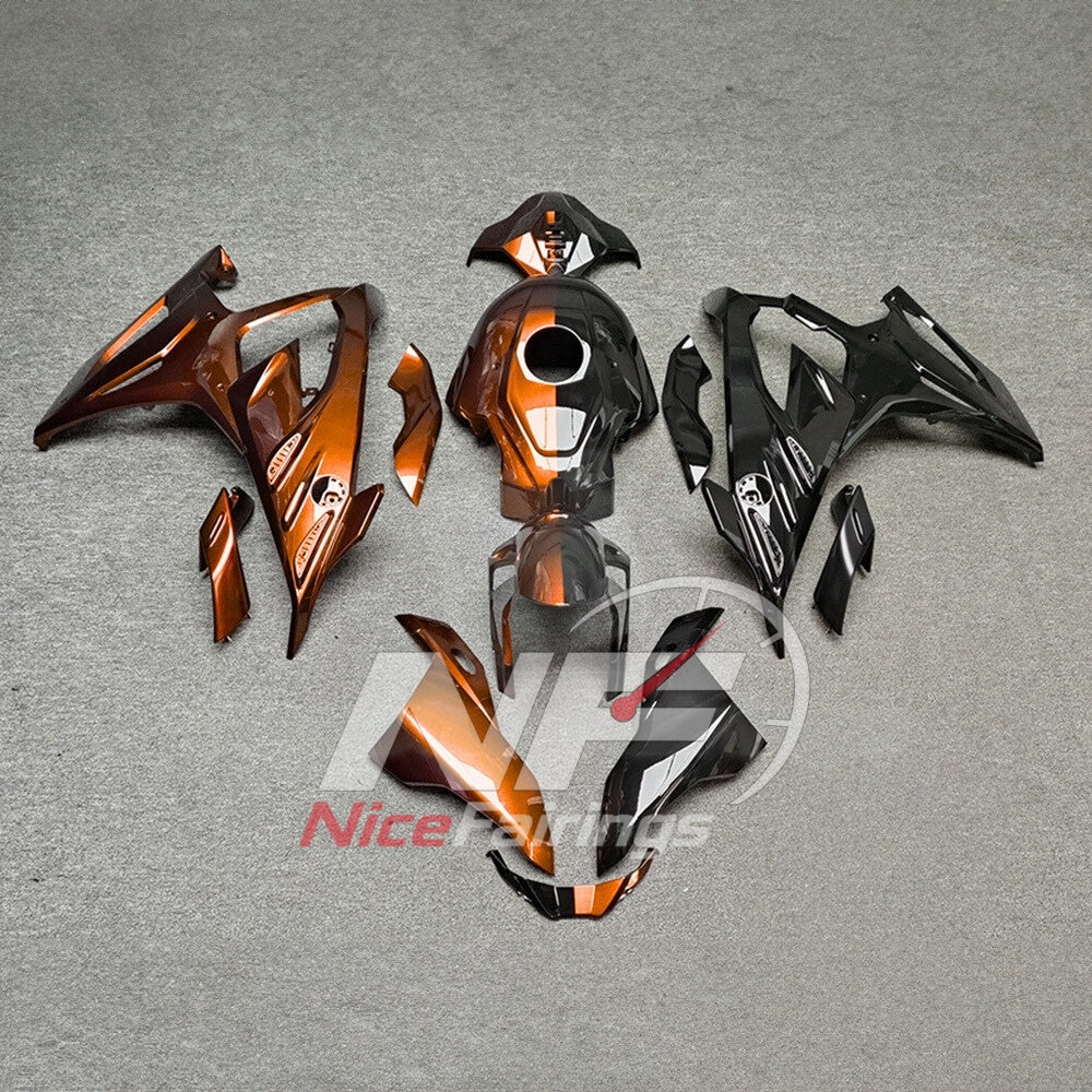 For BMW S1000RR 2023-2024 Green Black Sportbike Fairing Set with Custom Painted Plastics | NiceFairings - paint design NO.5 option image