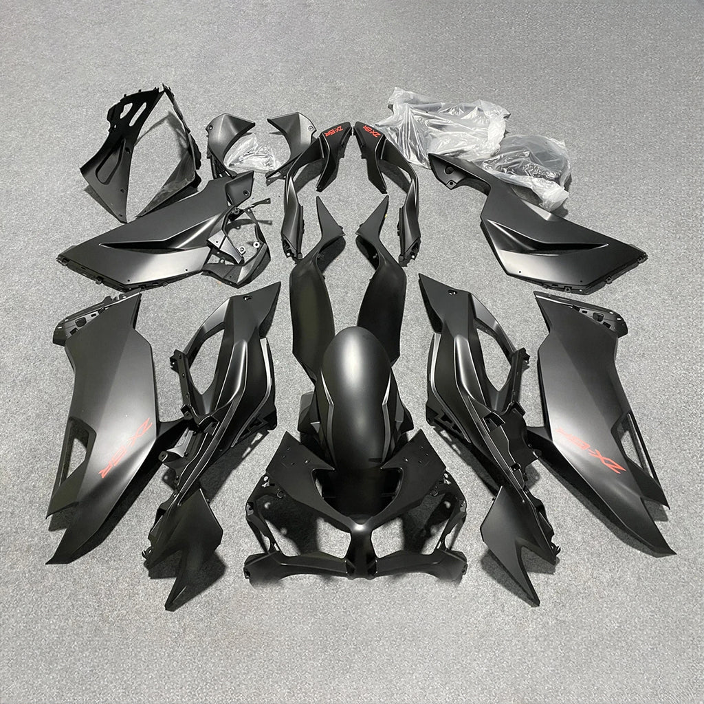 Ninja ZX6R 636 2019-2023 Sportbike Plastics Gloss White | NiceFairings - paint design NO.7 option image