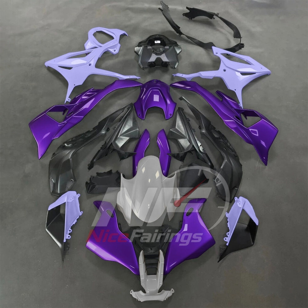 For BMW S1000RR 2025-2026 Pink Black ABS Fairing Kit with Painted Bodywork and Replacement Panels | NiceFairings - paint design NO.4 option image