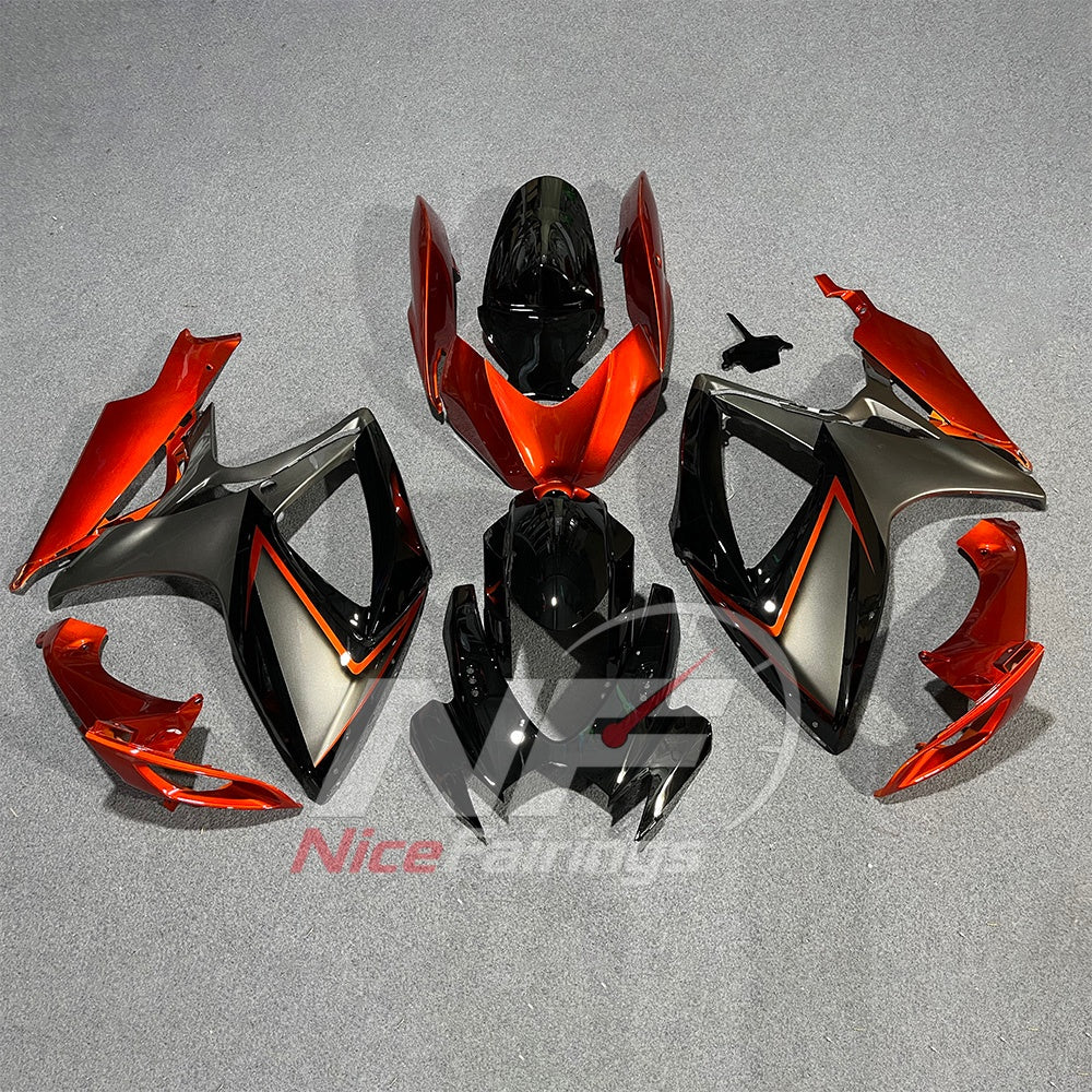 For Suzuki GSXR600 GSXR750 K6 2006-2007 ABS Fairing Kit White Red Painted Bodywork | NiceFairings - paint design NO.7 option image