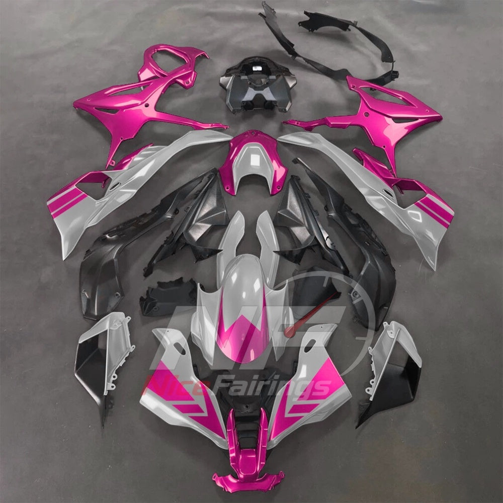For BMW S1000RR 2025-2026 Yellow Black Sportbike Fairing Set with Custom Painted Plastics | NiceFairings - paint design NO.7 option image
